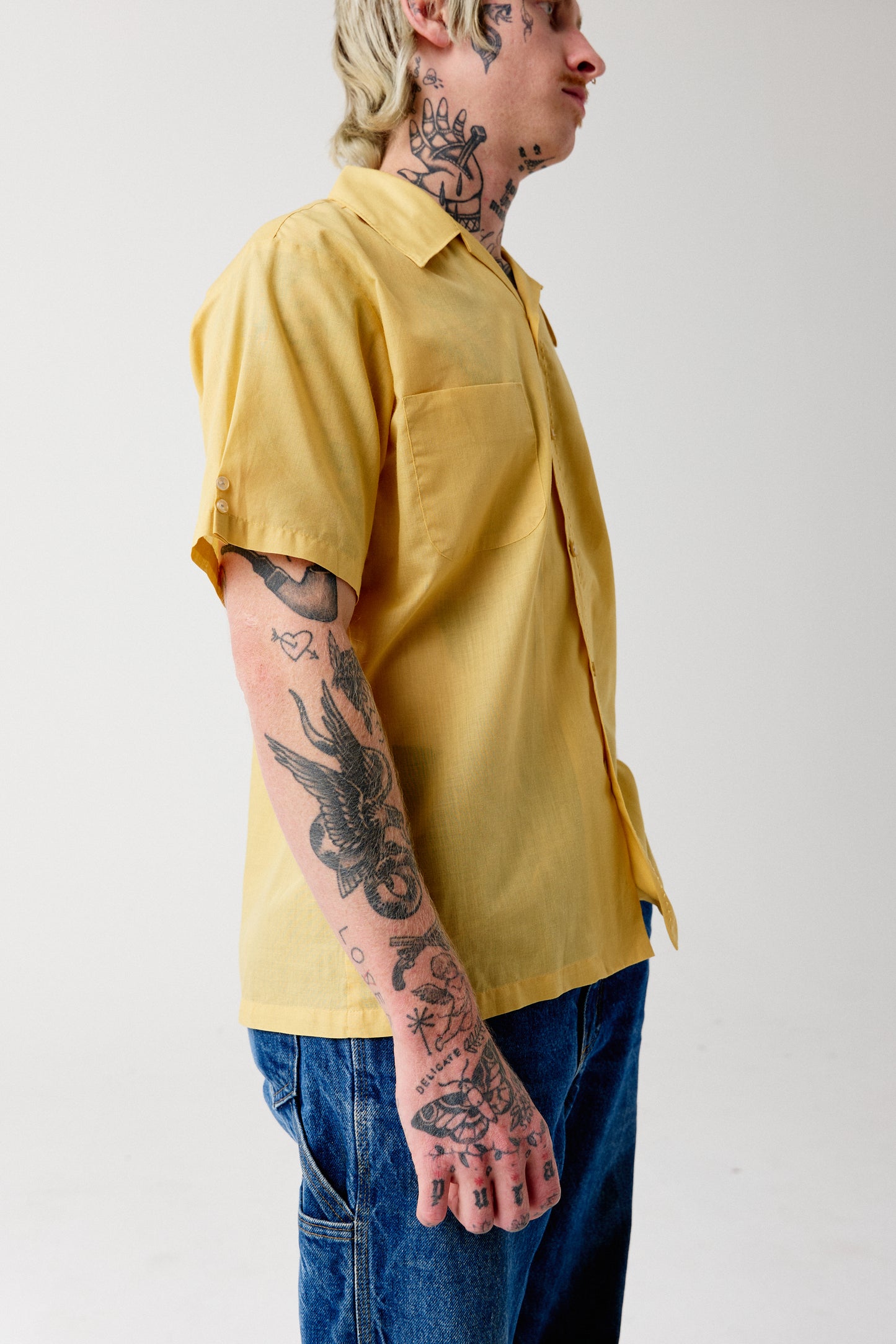 70s Golden Button Up