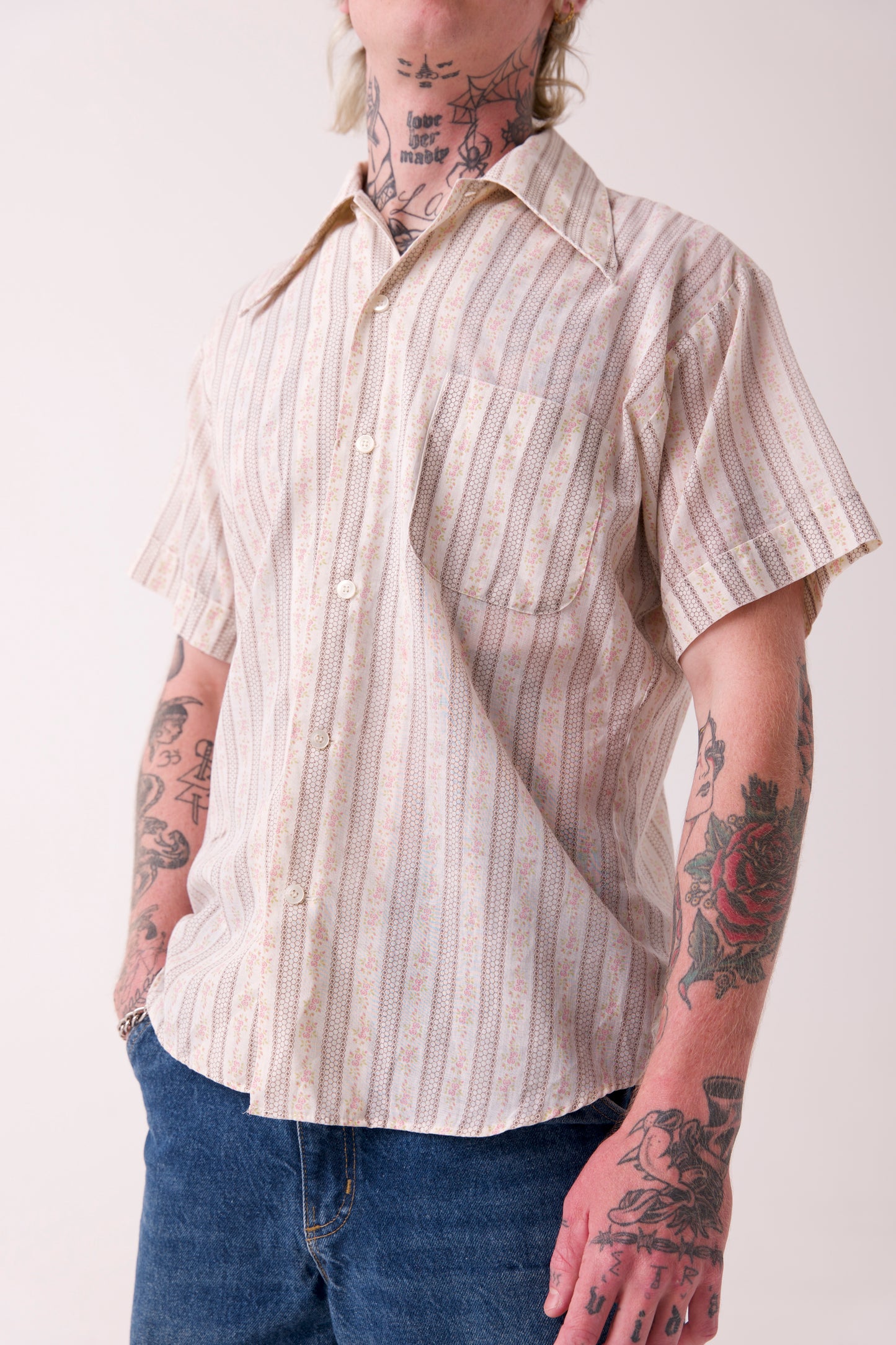 70s Floral Button Up