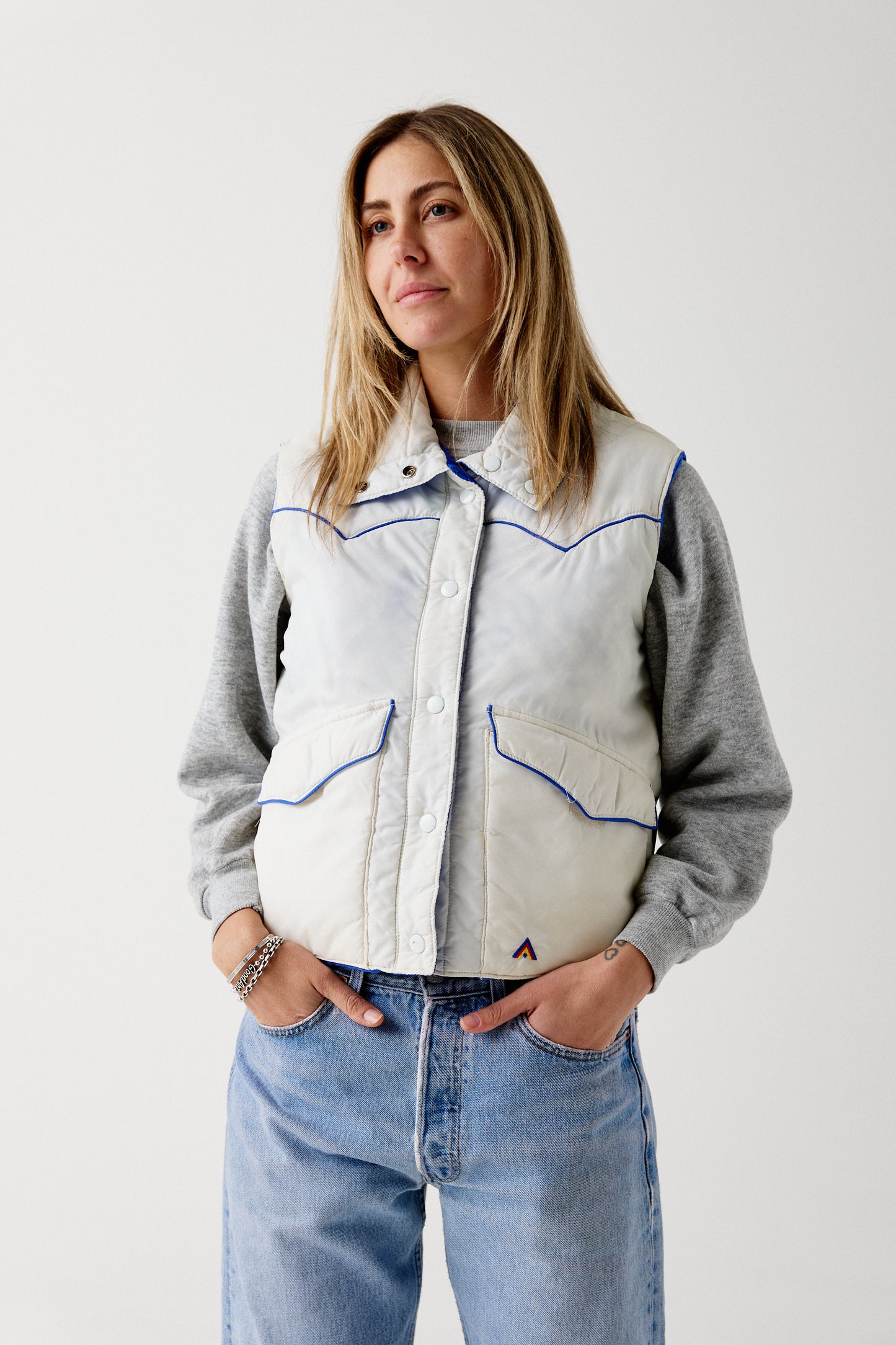 70s Rainbow Puff Vest