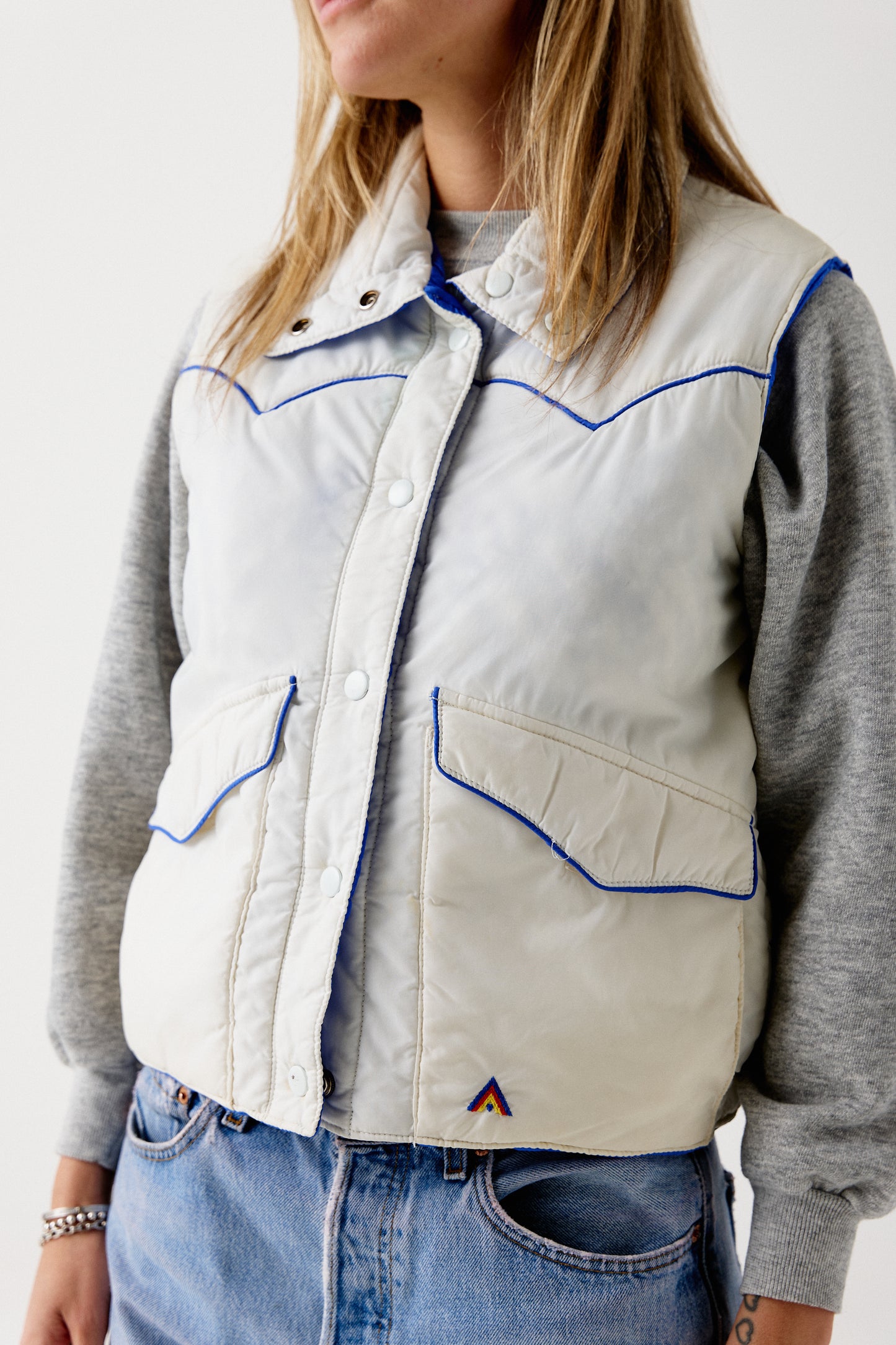 70s Rainbow Puff Vest
