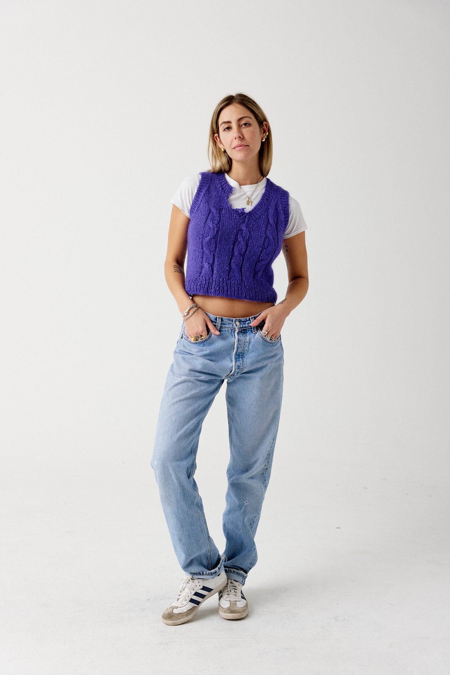 80s Thrashed Knit Vest