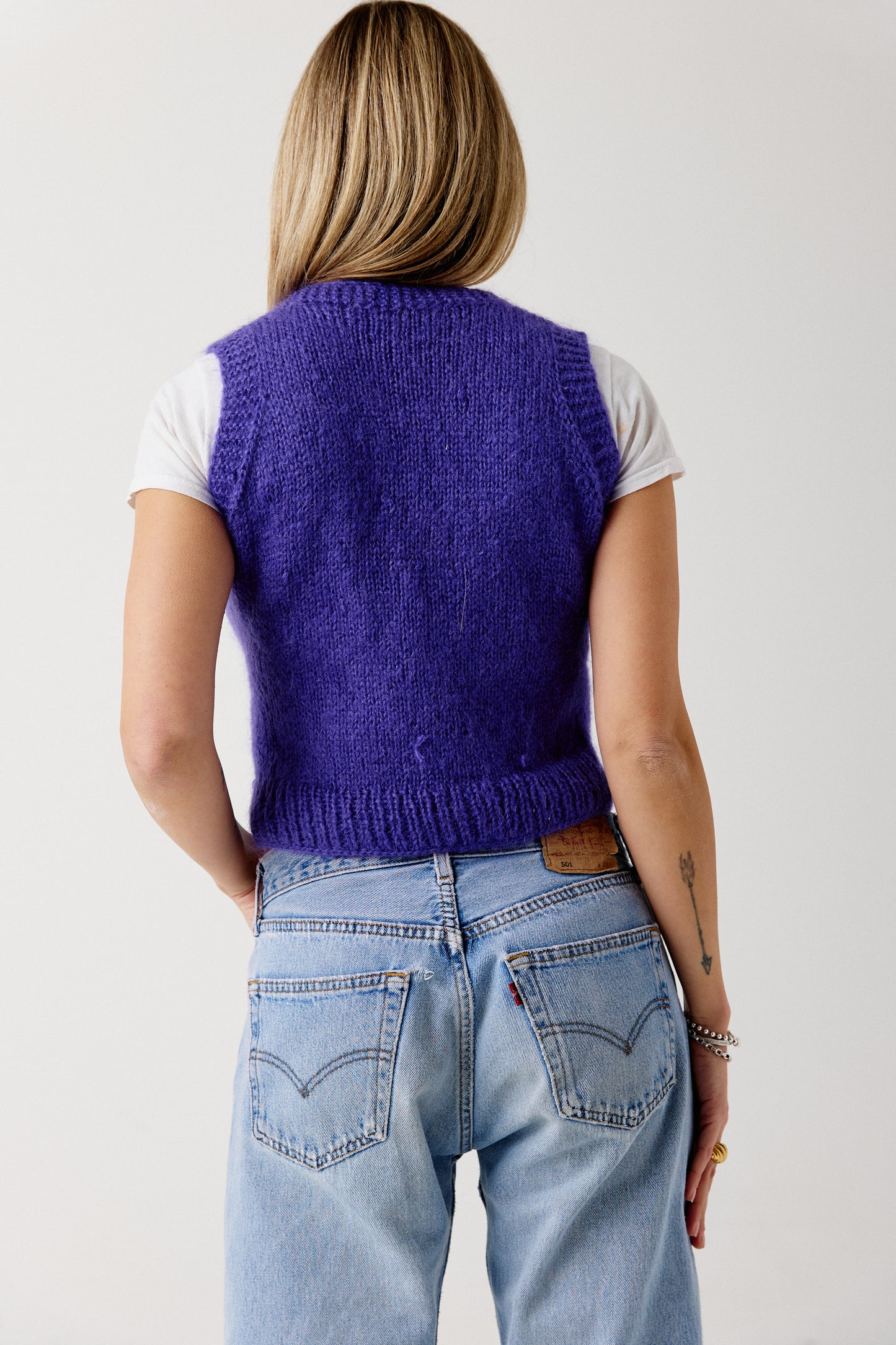 80s Thrashed Knit Vest