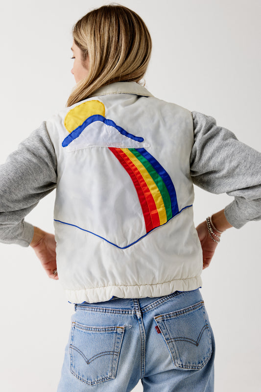 70s Rainbow Puff Vest